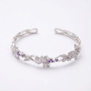 The Violet Vine | S999 Silver Narrative Cuff